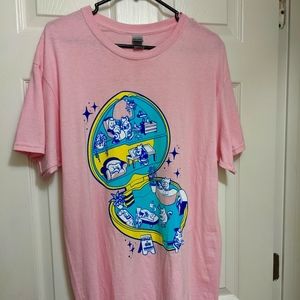 Polly Pocket Inspired Cat Tattoo Parlor Pink Shirt